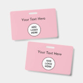 ピンクのロゴのバッジ バッジ (正面＆裏面)