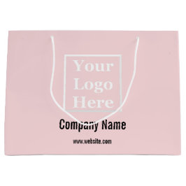 ピンクのロゴはこちら淡い色のテンプレート ラージペーパーバッグ