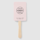 ピンクのロゴ |ビジネスモダンプロモーション ハンドファン (裏面)