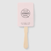 ピンクのロゴ |ビジネスモダンプロモーション ハンドファン (正面)