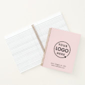 ピンクのロゴ |ビジネス企業のミニマモダンリスト ノートブック (内部)