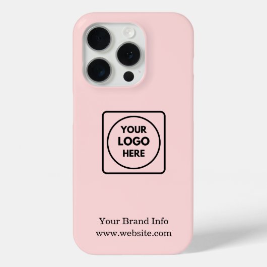 ピンクのロゴ | モダンな企業のビジネスデザイン Case-Mate iPhoneケース (裏面)