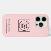 ピンクのロゴ | モダンな企業のビジネスデザイン Case-Mate iPhoneケース (裏面 (横))