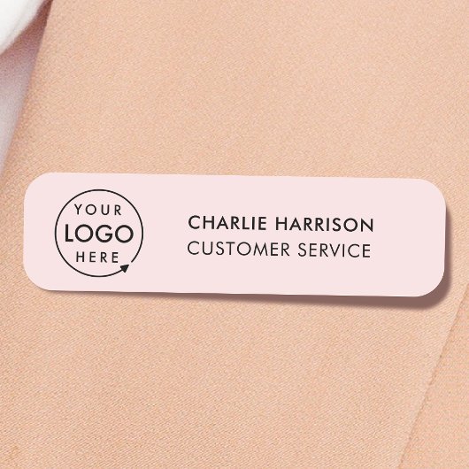 ピンクのロゴ |業務モダン職員 名札