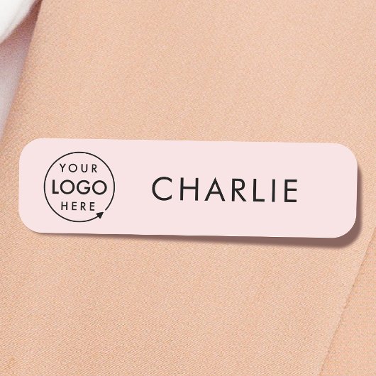 ピンクのロゴ |業務モダン職員 名札