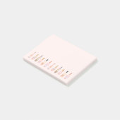 ピンクのロゼワインボトル水彩イラストレーション ポストイット (アングル)