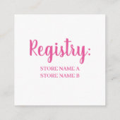 ピンクのロゼ ブラッシュ ワイン グラス ウェディング ブライダル シャワー エンクロージャーカード (裏面)