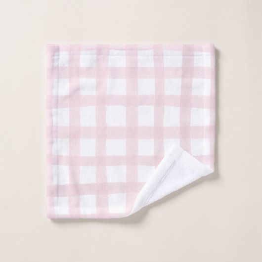 ピンクのロッキング馬の赤ちゃんパーソナライズされた女 バスタオルセット (ウォッシュタオル)