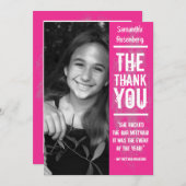 ピンクのロック・バンドのバルミツワーのサンキューカード サンキューカード (正面/裏面)