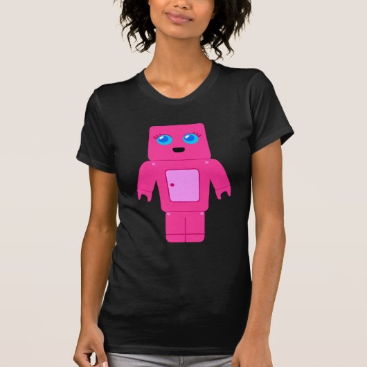 ピンクのロボット Tシャツ (正面)