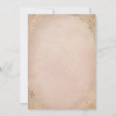 ピンクのロマンチック・ストーリーブック・フェアリーテイル・ウェディング 招待状 (裏面)