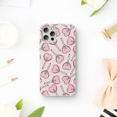 ピンクのロリポップ、ハートのロリポップ、ロリポップ柄 Case-Mate iPhoneケース