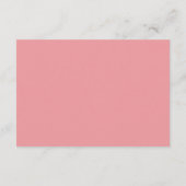 ピンクのローズと緑の葉ズブックリクエストカード エンクロージャーカード (裏面)