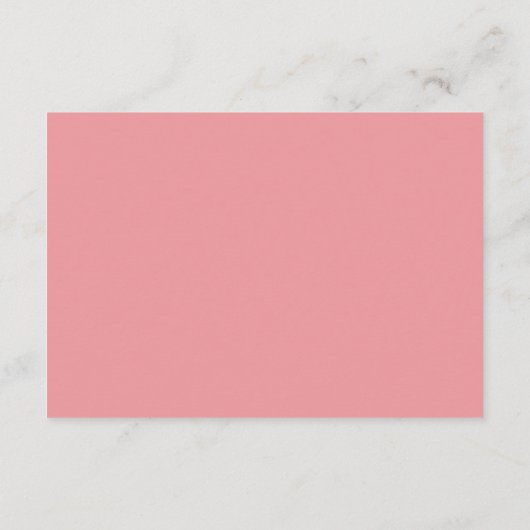 ピンクのローズと緑の葉ズブックリクエストカード エンクロージャーカード (裏面)