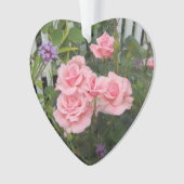 ピンクのローズアクリル オーナメント (正面)