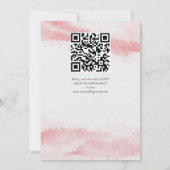 ピンクのローズアーチ赤面ピンクのフローラ結婚式の招待 招待状 (裏面)