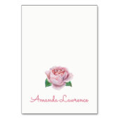 ピンクのローズウォーターの色のパーソナライズされた座席表 テーブルナンバー (正面)