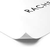 ピンクのローズウォーターカラーウェルカム結婚のサインシック ポスター (角)