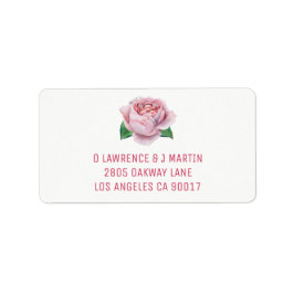 ピンクのローズウォーター色 ラベル