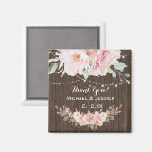 ピンクのローズウッド素朴ライト マグネット (正面/裏面)