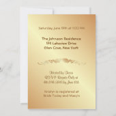 ピンクのローズエレガンス – シャワー セーブザデート (裏面)