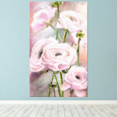 ピンクのローズキャンバス絵画印刷 –  キャンバスプリント (インサイチュ (ウッドフロア))