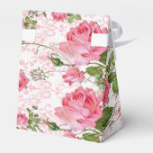 ピンクのローズギフトボックス フェイバーボックス (裏面サイド)