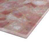 ピンクのローズクォーツパターン カッティングボード (角)