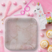 ピンクのローズクォーツ ペーパープレート (パーティー)