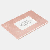 ピンクのローズグラムレ結婚ース ゲストブック (コーナー)