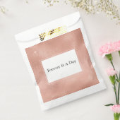 ピンクのローズグラムレ結婚ース フェイバーバッグ (封をした状態)