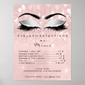 ピンクのローズグレースキンメイクアップ目まぶし価格 ポスター (正面)