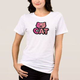ピンクのローズゴールドのネコ トライブレンドＴシャツ