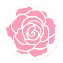 ピンクのローズシール