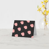 ピンクのローズノートカード カード (黄色い花)