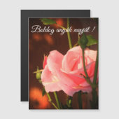 ピンクのローズハンガリーの母の日 – 磁気カード (正面/裏面)