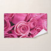 ピンクのローズバスタオルセット バスタオルセット (ハンドタオル)