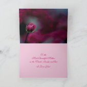 ピンクのローズバッドの母の日カード カード (内部)