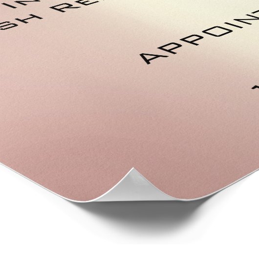 ピンクのローズピーチスキンメイクアップ目まぶし価格 ポスター (角)