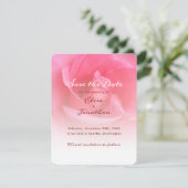 ピンクのローズフラット日付カードを保存 セーブザデート (スタンド正面)