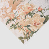 ピンクのローズフランスのスクリプトヴィンテージ請求書の切り離し 薄葉紙 (詳細)