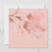 ピンクのローズフローラ水の色クリスチャン結婚ズ 招待状 (裏面)