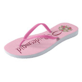 ピンクのローズブーケの花嫁結婚のビーチサンダル ビーチサンダル (アングル)