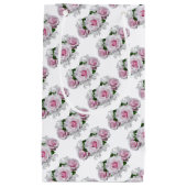 ピンクのローズブーケ スモールペーパーバッグ (正面)