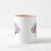 ピンクのローズブーケ マグカップ (中央)