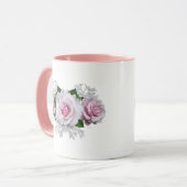 ピンクのローズブーケ マグカップ (正面左)