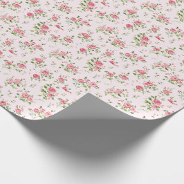 ピンクのローズベビーシャワー ラッピングペーパー