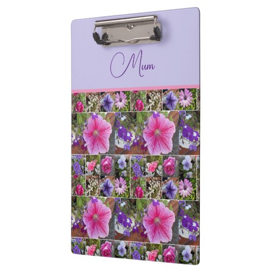 ピンクのローズペヌアデイジー花フローラ母の日 クリップボード (左)