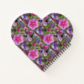 ピンクのローズペヌアデイジー花フローラ母の日 ノートブック (裏面)