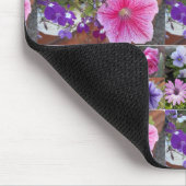 ピンクのローズペヌアデイジー花フローラ母の日 マウスパッド (コーナー)